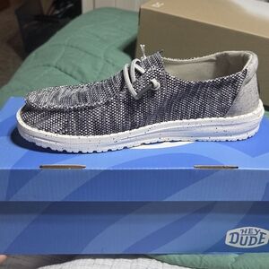 Hey Dude Wally Knit Lace-Up Sneakers in Grey